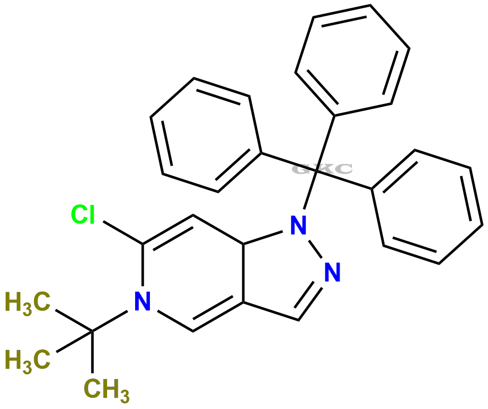 N - (tert -butyl) - 6 - chloro -1-trityl -1H-pyrazolo - [4,3-c]pyridine